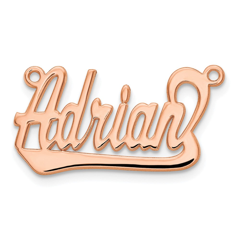 Sterling Silver/Rose-plated Underlined Name Plate