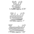 Sterling Silver/Rhodium-plated Underlined Name Plate