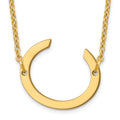 Sterling Silver Gold Plated Polished Small Letter C Necklace