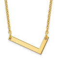 Sterling Silver Gold Plated Polished Small Letter L Necklace