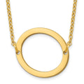 Sterling Silver Gold Plated Polished Small Letter O Necklace