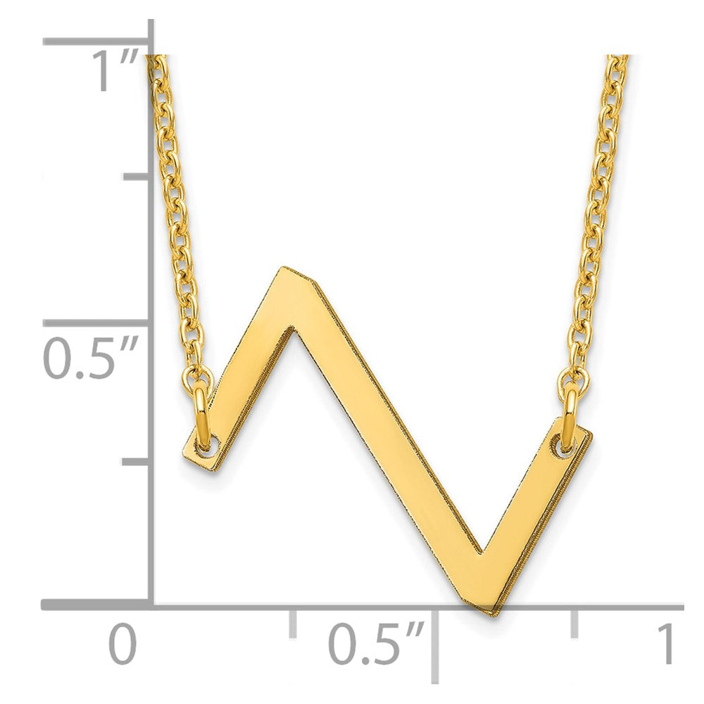 Sterling Silver Gold Plated Polished Small Letter Z Necklace