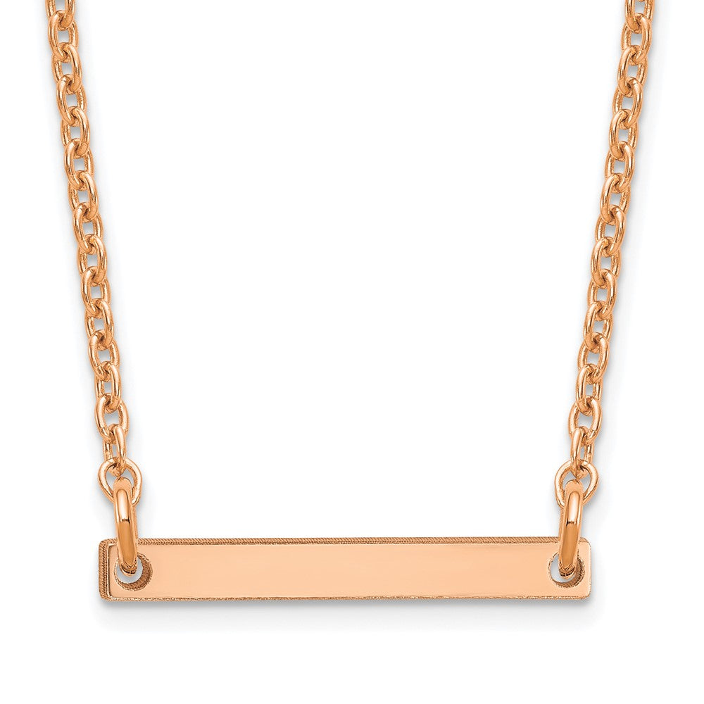 14K Rose Gold Polished Small Letter I Necklace