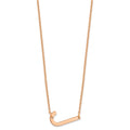 14K Rose Gold Polished Small Letter J Necklace