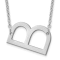 Sterling Silver Polished Small Letter B Necklace