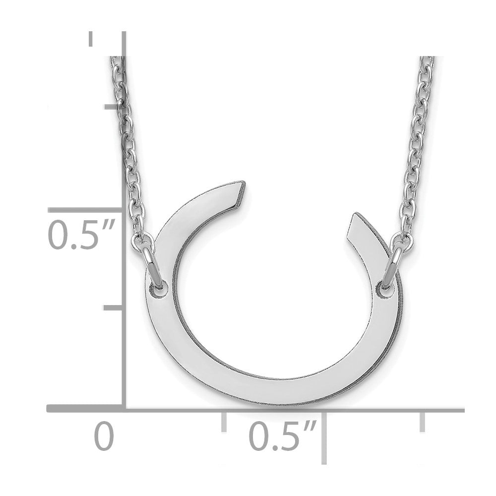 Sterling Silver Polished Small Letter C Necklace