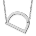 Sterling Silver Polished Small Letter D Necklace