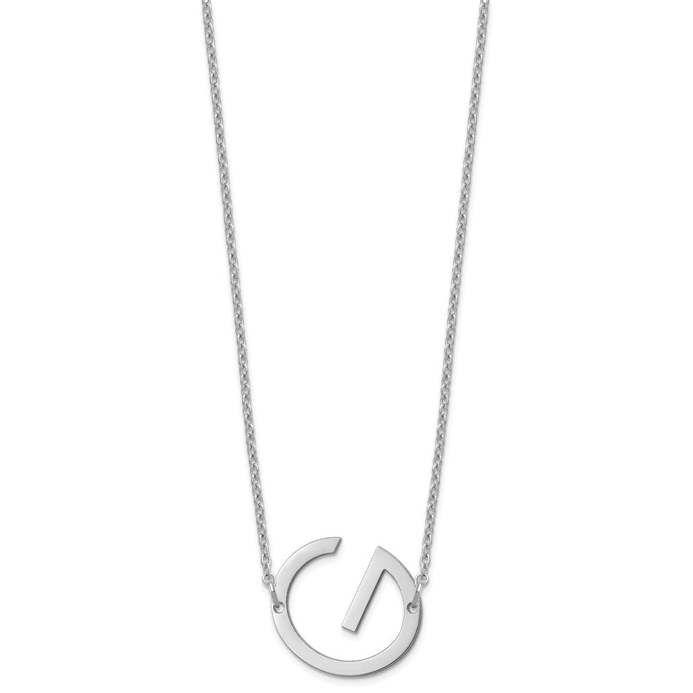 Sterling Silver Polished Small Letter G Necklace