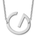 Sterling Silver Polished Small Letter G Necklace