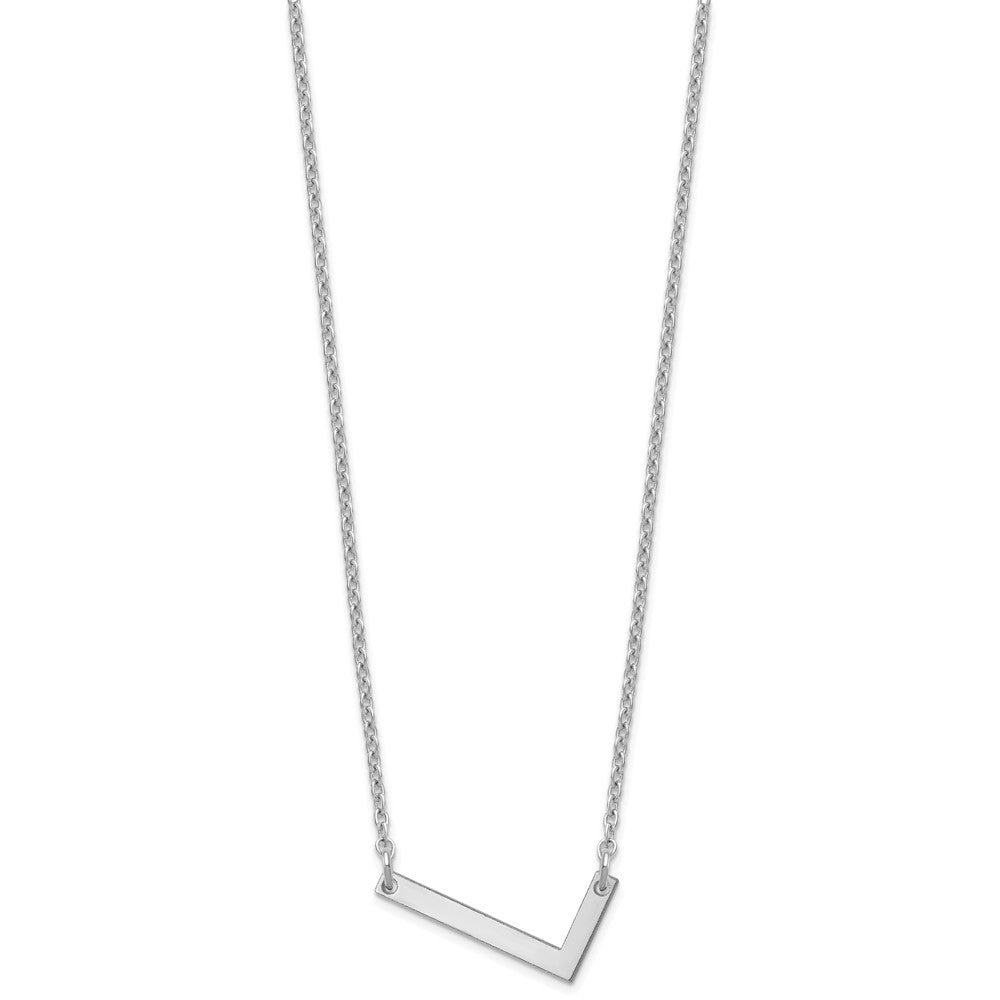 Sterling Silver Polished Small Letter L Necklace