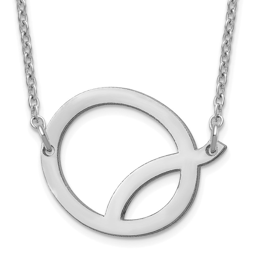Sterling Silver Polished Small Letter Q Necklace