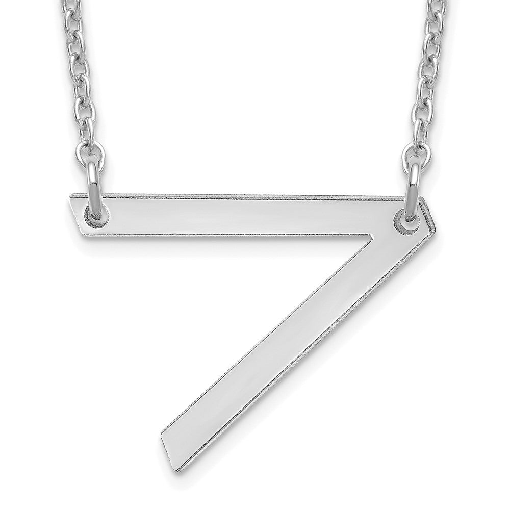 Sterling Silver Polished Small Letter V Necklace