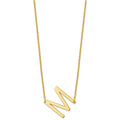14k Yellow Gold Small Sideways Initial M Necklace