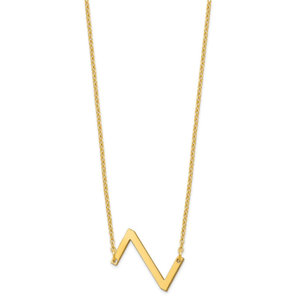 14K Yellow Gold Polished Small Letter Z Necklace