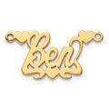 Sterling Silver/Gold-plated Polished Hearts Name Plate