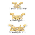 14k Yellow Gold Polished Hearts Name Plate