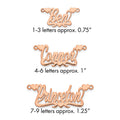 14k Rose Gold Polished Hearts Name Plate