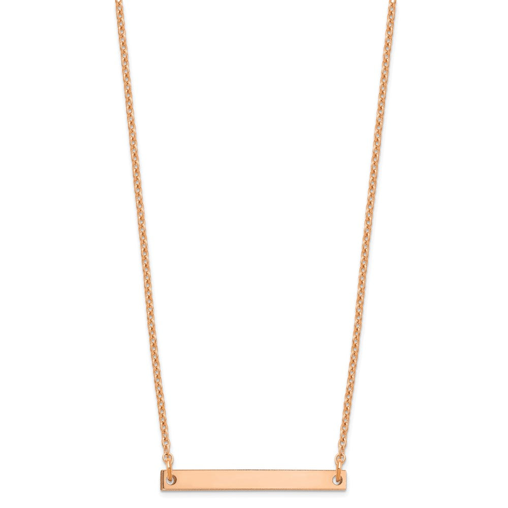 14K Rose Gold Polished Large Letter I Necklace