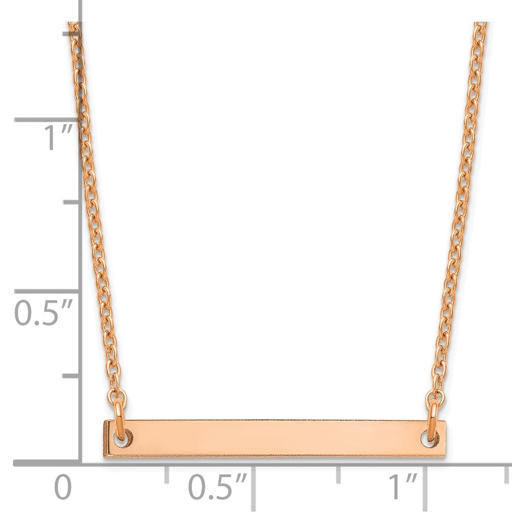14K Rose Gold Polished Large Letter I Necklace