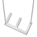 Sterling Silver Polished Large Letter E Necklace
