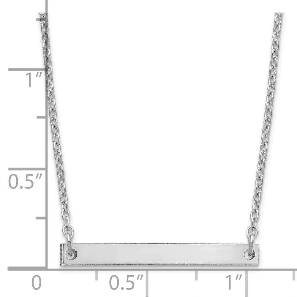 Sterling Silver Polished Large Letter I Necklace
