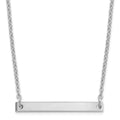 Sterling Silver Polished Large Letter I Necklace