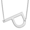 Sterling Silver Polished Large Letter P Necklace