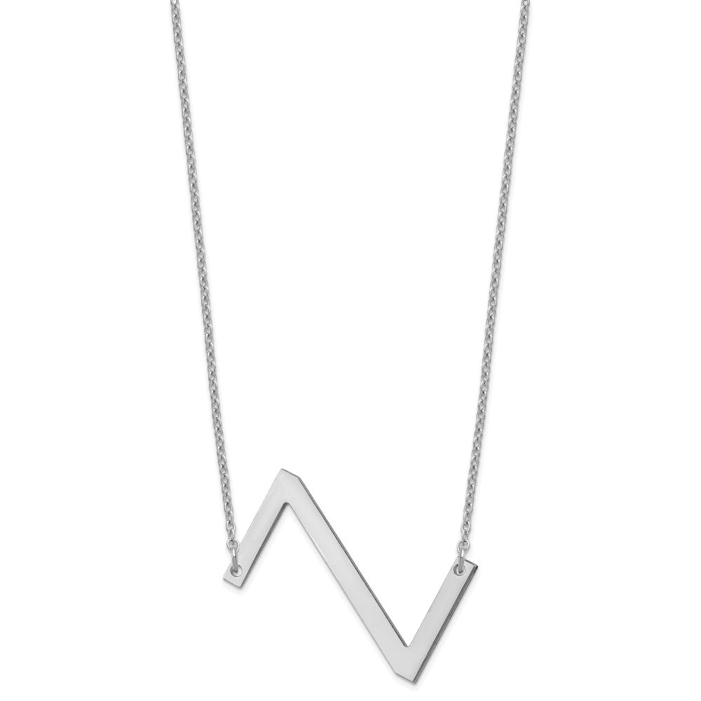 Sterling Silver Polished Large Letter Z Necklace
