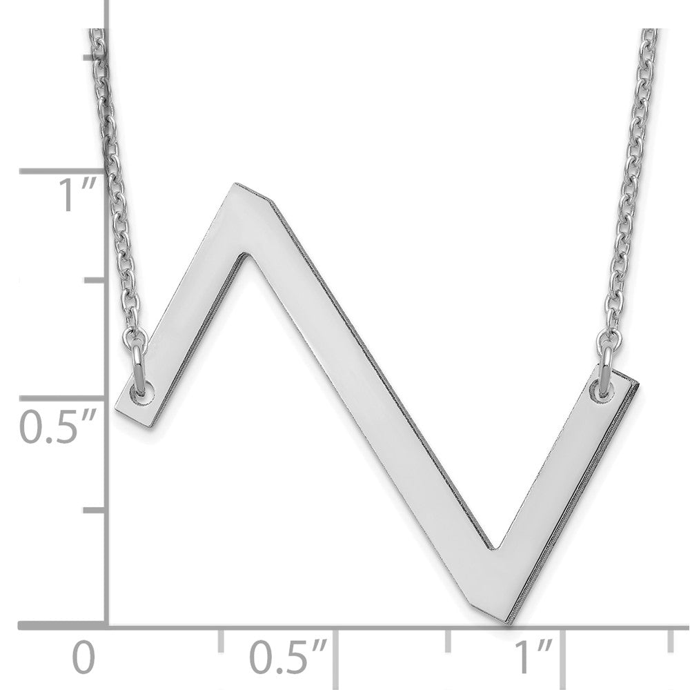 Sterling Silver Polished Large Letter Z Necklace
