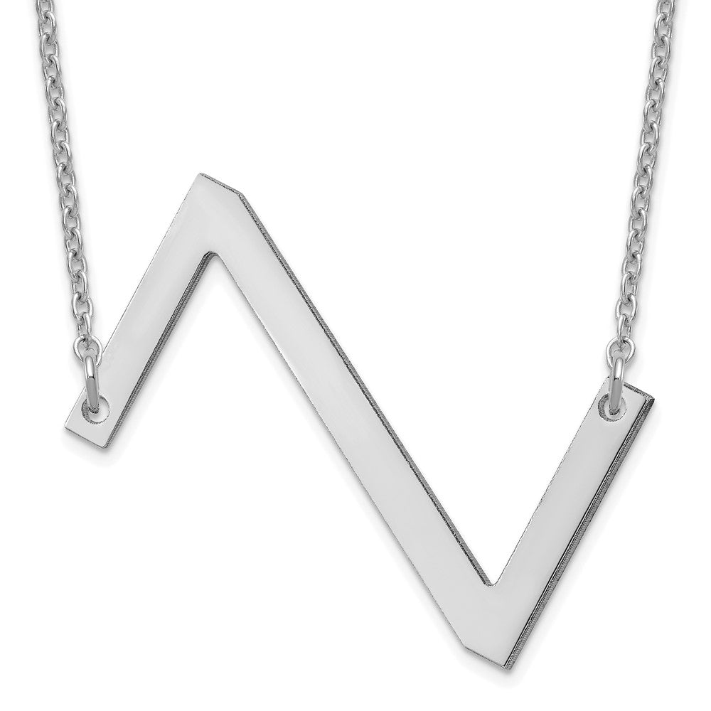 Sterling Silver Polished Large Letter Z Necklace