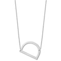 14K White Gold Polished Large Letter D Necklace