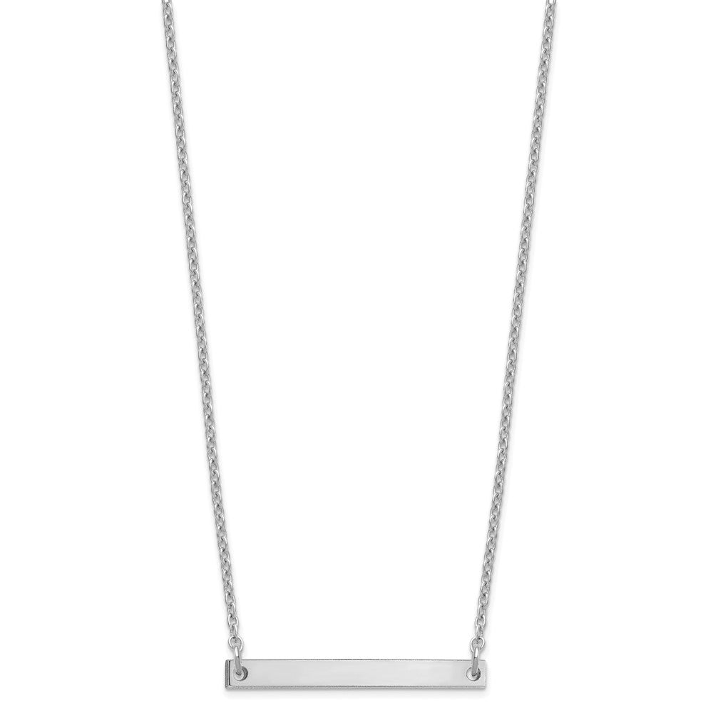 14K White Gold Polished Large Letter I Necklace
