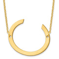14K Yellow Gold Polished Large Letter C Necklace