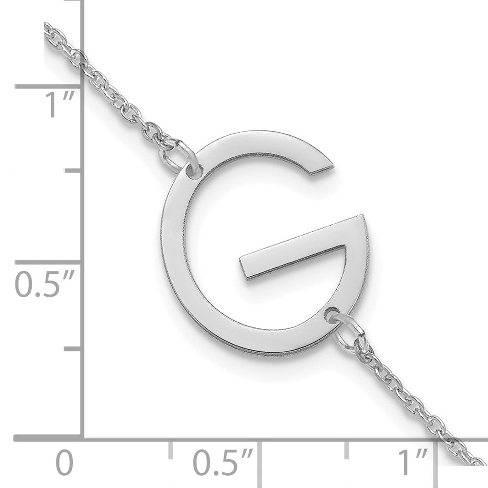 Sterling Silver Polished Small Letter G Bracelet