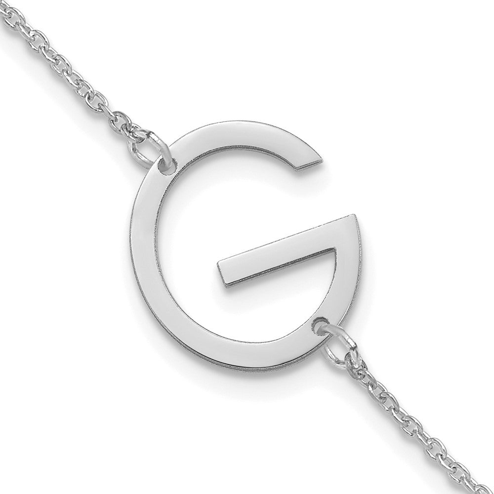 Sterling Silver Polished Small Letter G Bracelet