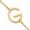 14K Yellow Gold Polished Small Letter G Bracelet