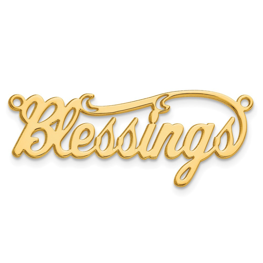Sterling Silver/Gold-plated Polished Name Plate