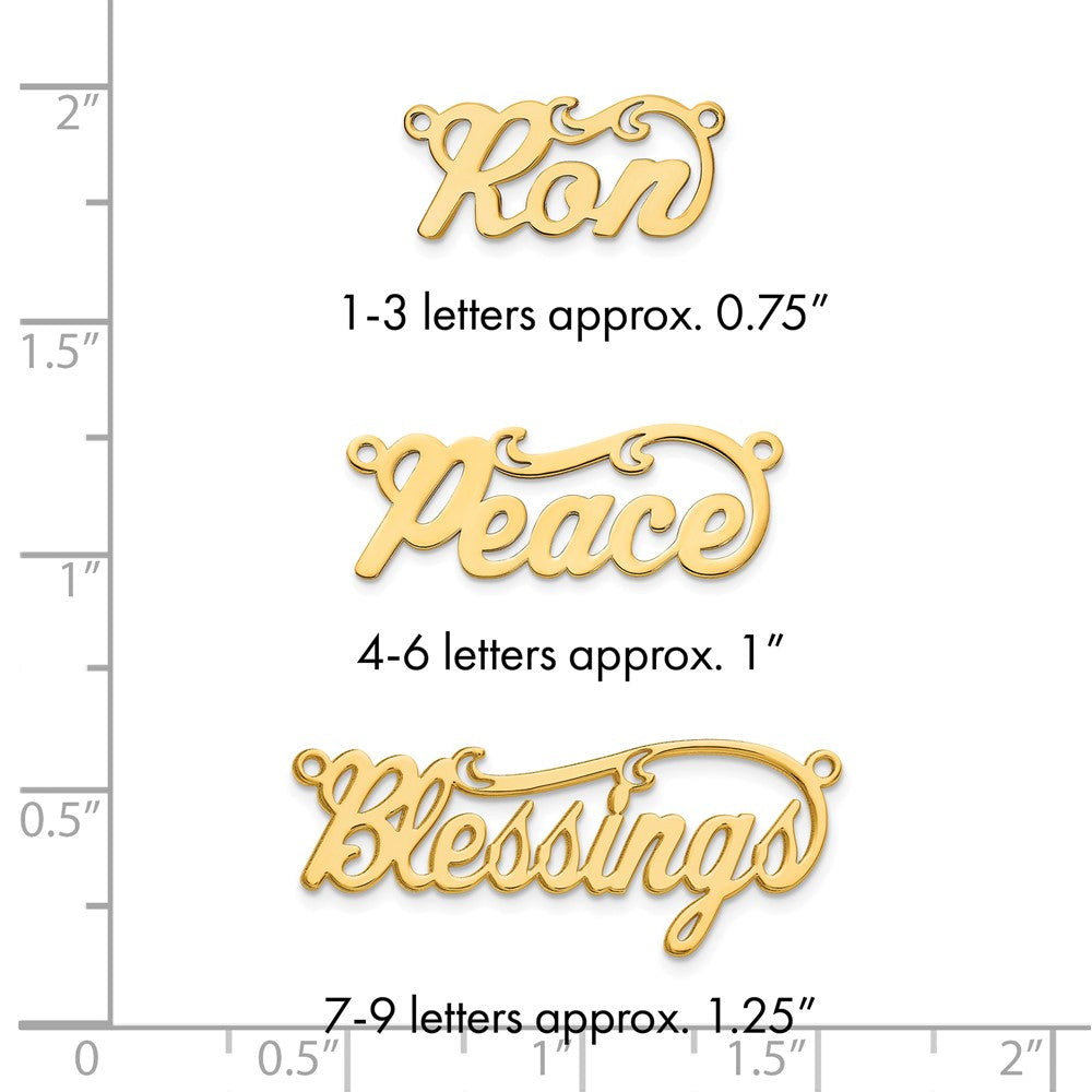 Sterling Silver/Gold-plated Polished Name Plate
