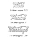 10k White Gold Name Plate