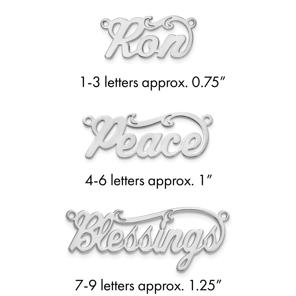 10k White Gold Name Plate