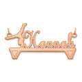 Sterling Silver/Rose Gold Plated Gymnastics Nameplate