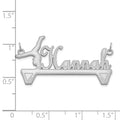 Sterling Silver/Rhodium-plated Gymnastics Nameplate