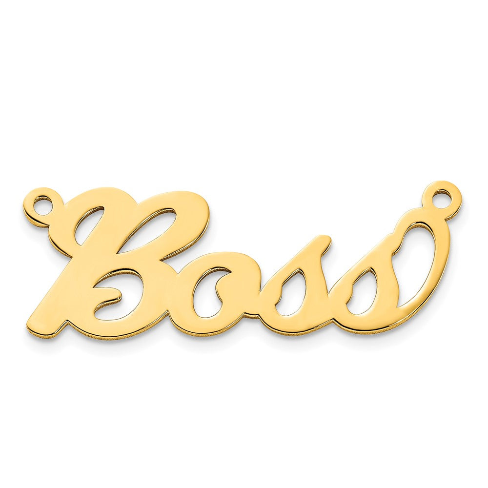 Sterling Silver/Gold-plated Name Plate