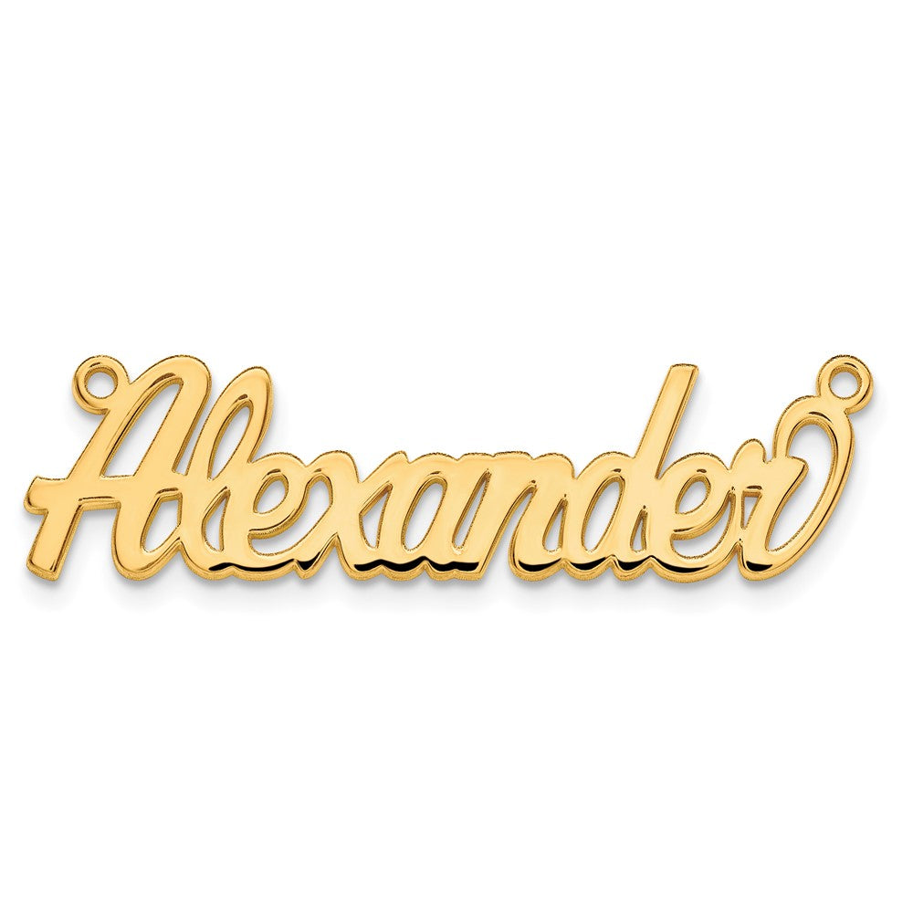 14k Yellow Gold Name Plate