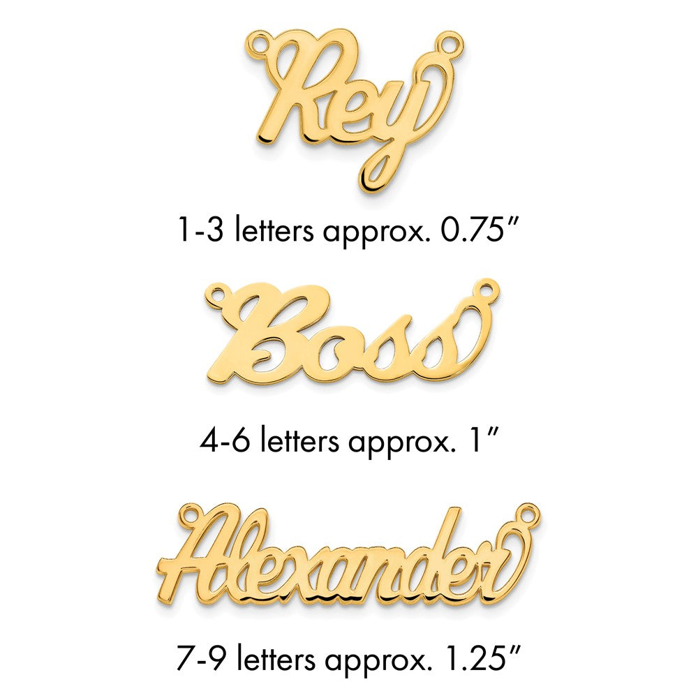 14k Yellow Gold Name Plate