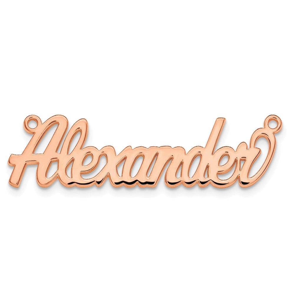 Sterling Silver/Rose-plated Name Plate