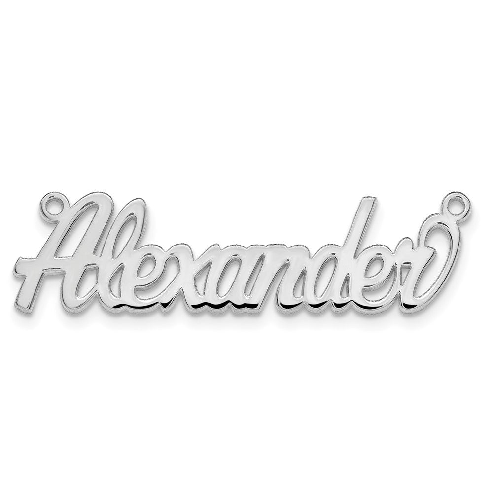14k White Gold Name Plate