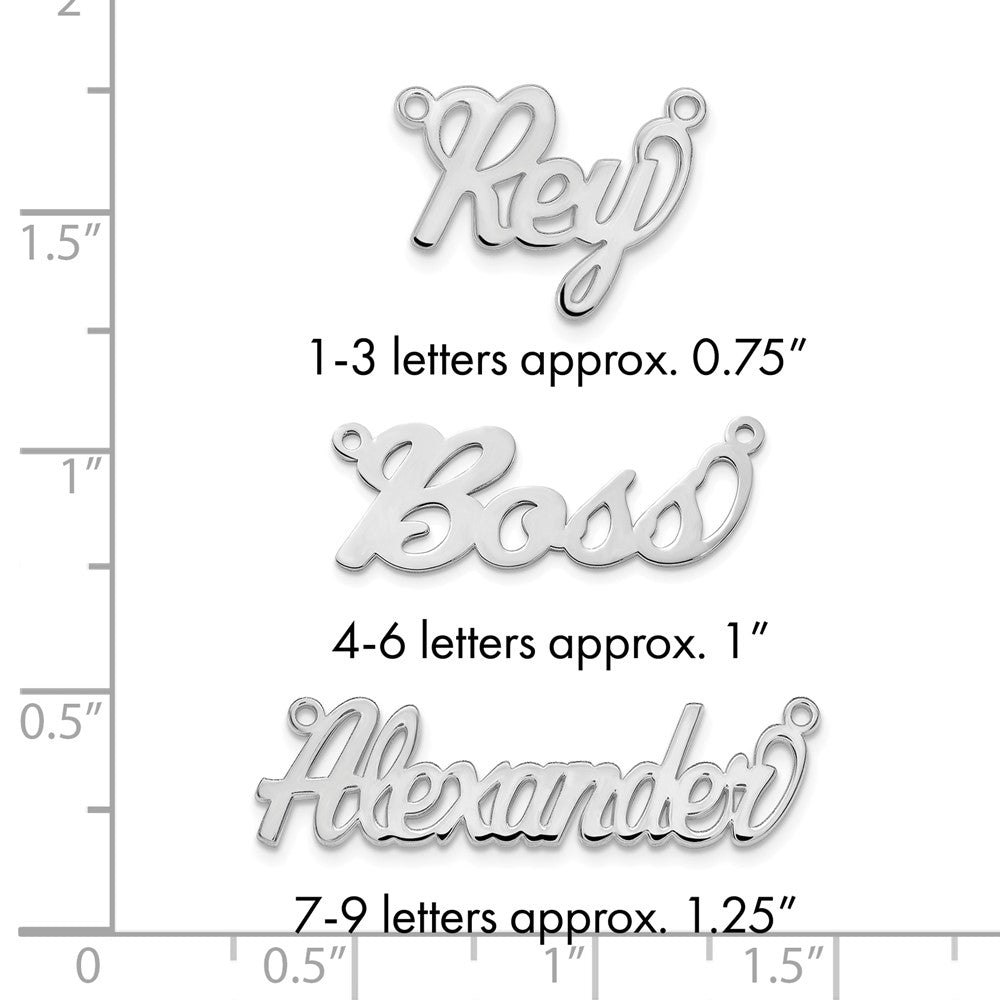 10k White Gold Name Plate