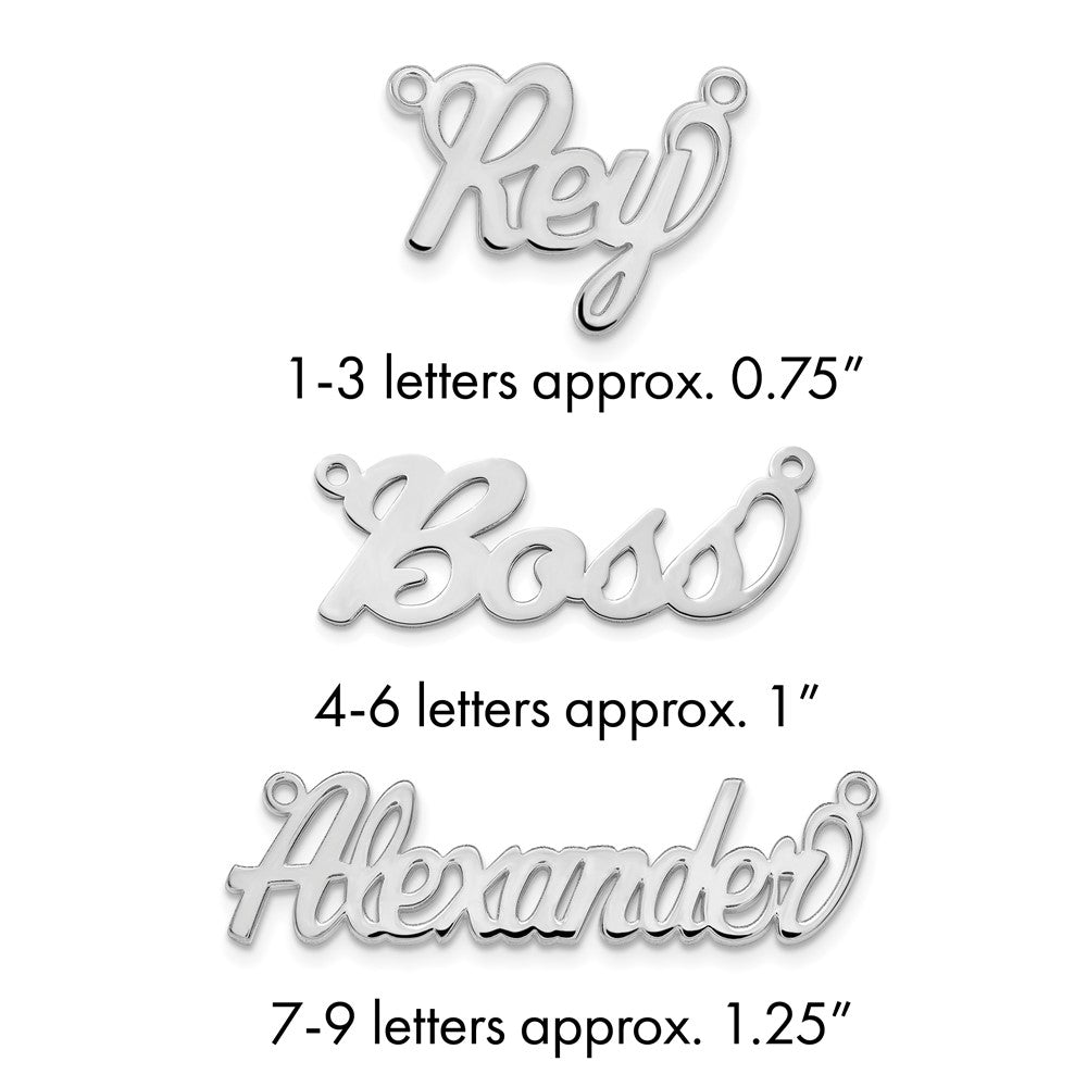 10k White Gold Name Plate