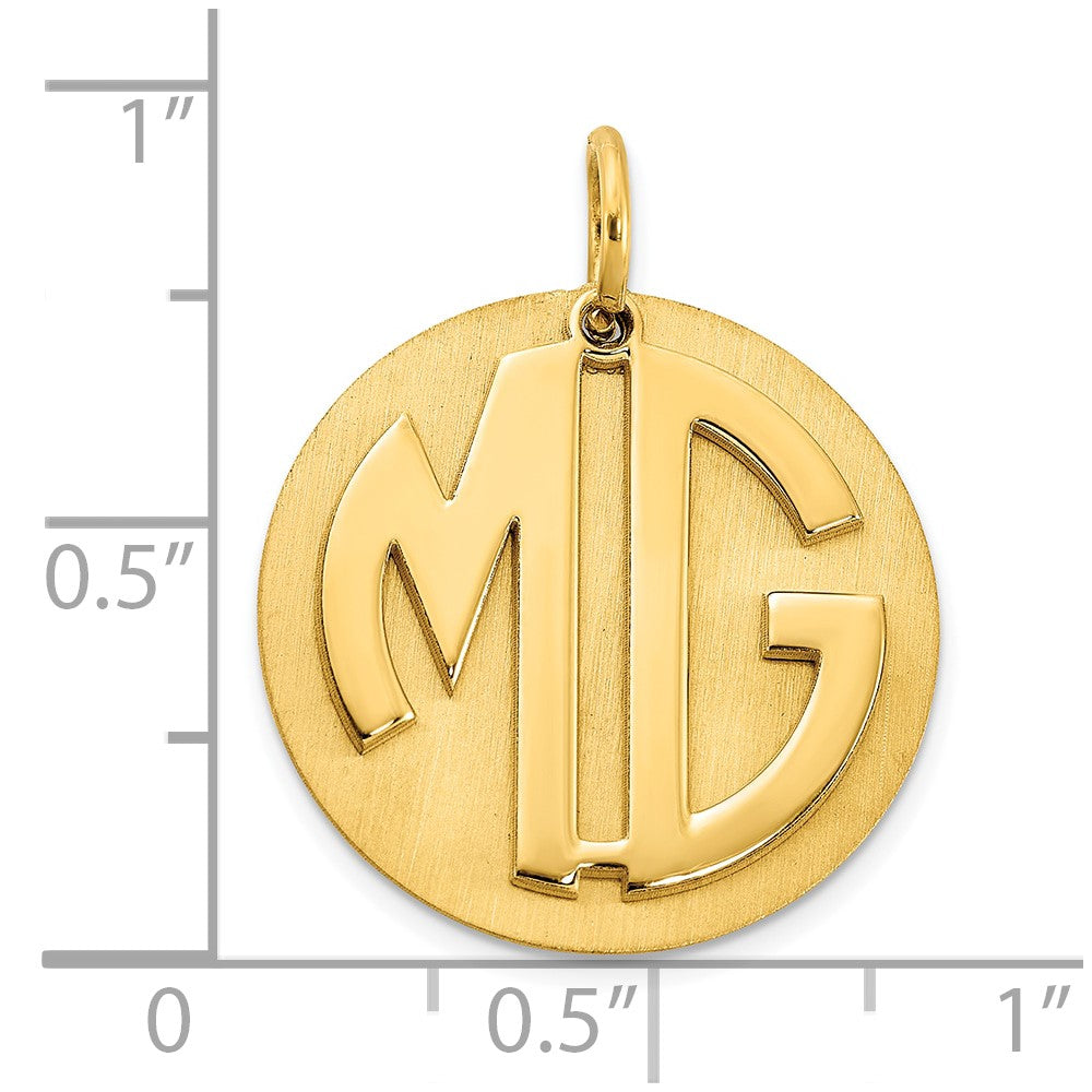 Sterling Silver/Gold-plated Reversible Monogram Disc Charm